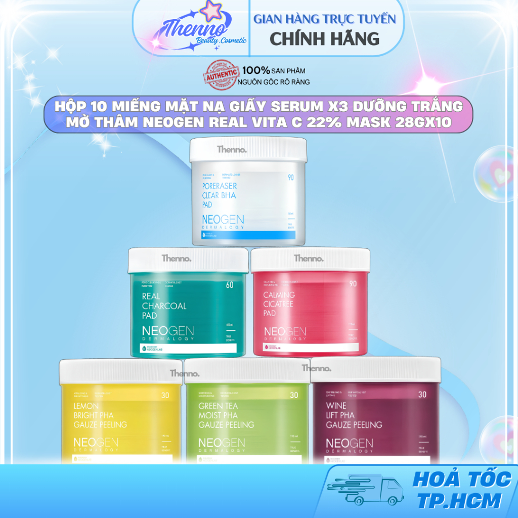 Toner Pad Tẩy Da Chết Dưỡng Ẩm Da, Se Khít Lỗ Chân Lông & Dưỡng Sáng Da Neogen Dermalogy