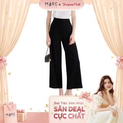 MARC FASHION Quần nữ ống suông lưng cao dây kéo sau CBMH049721