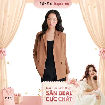 MARC FASHION Áo Blazer/Khoác Nữ Form Cơ Bản Tay Dài 2 Túi - CBMH042124
