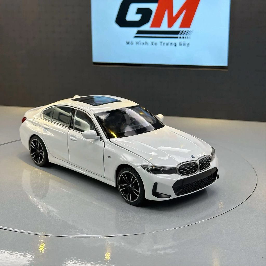 GM - Mô hình xe BMW 3 Series (330i) Sedan 1:24 - Đúc hợp kim mở full cửa trưng bày cao cấp