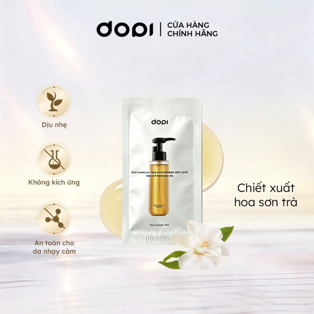 Sample Dầu Tẩy Trang DOPI Chính Hãng Camellia Seed Moisturizing And Clear Makeup Remover Oil