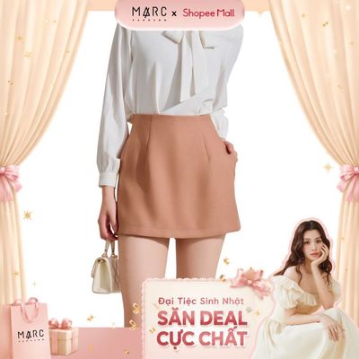MARC FASHION  Chân váy chữ A nữ skort cơ bản 2 túi CBMH092122