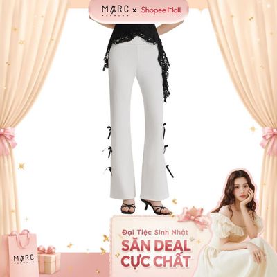Quần Thun Kiểu Nữ MARC FASHION Ống Suông Đính Hàng Nơ - FASH092424