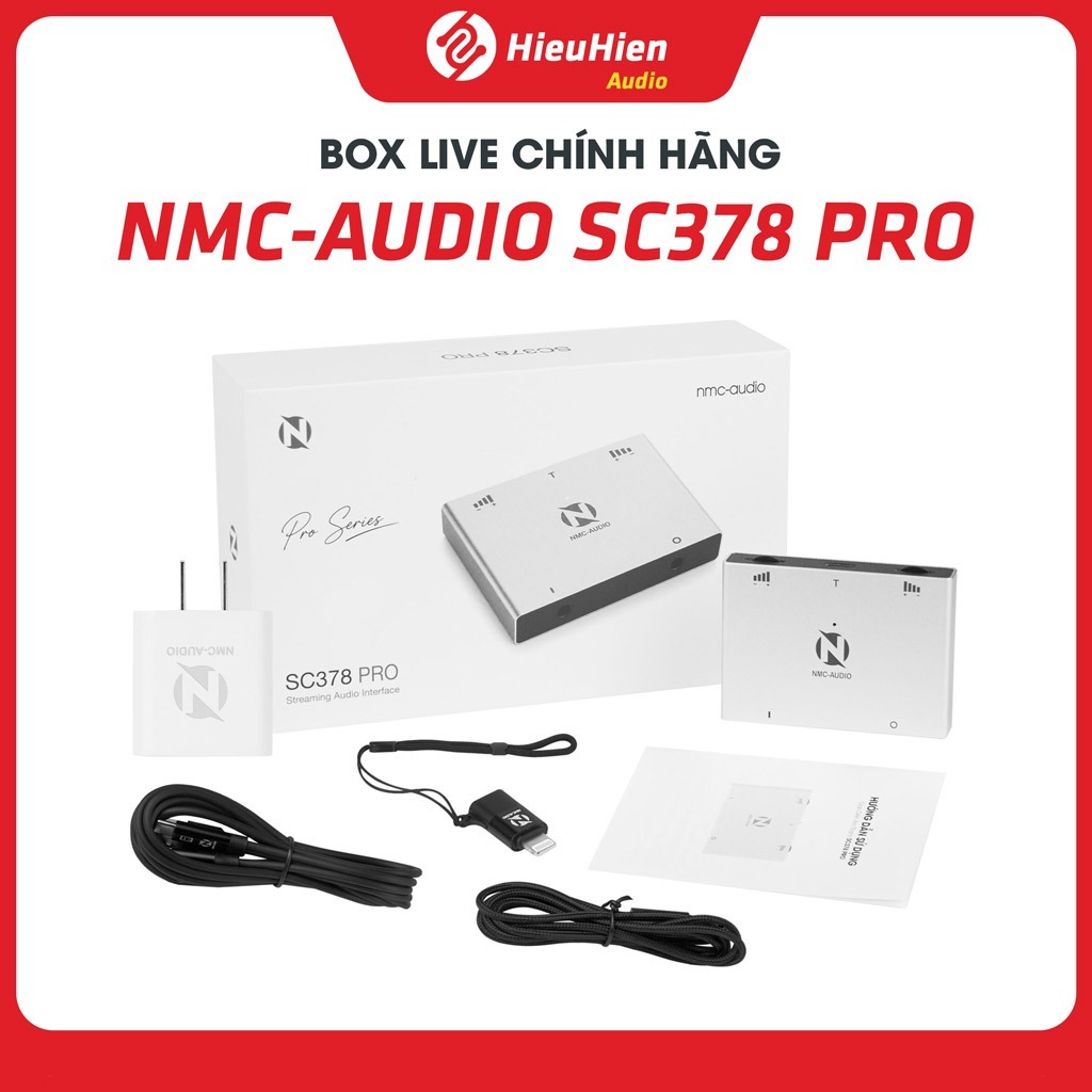 Box Live NMC-AUDIO SC378 PRO Chính Hãng, Livestream Stereo 24Bit/48kHz, PK 2 Chiều, Vừa Live Vừa Sạc
