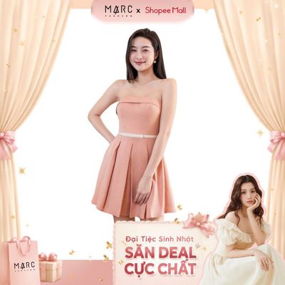 MARC FASHION Đầm Kiểu Nữ Cúp Ngực Xếp Ly Hộp - CBDN012610