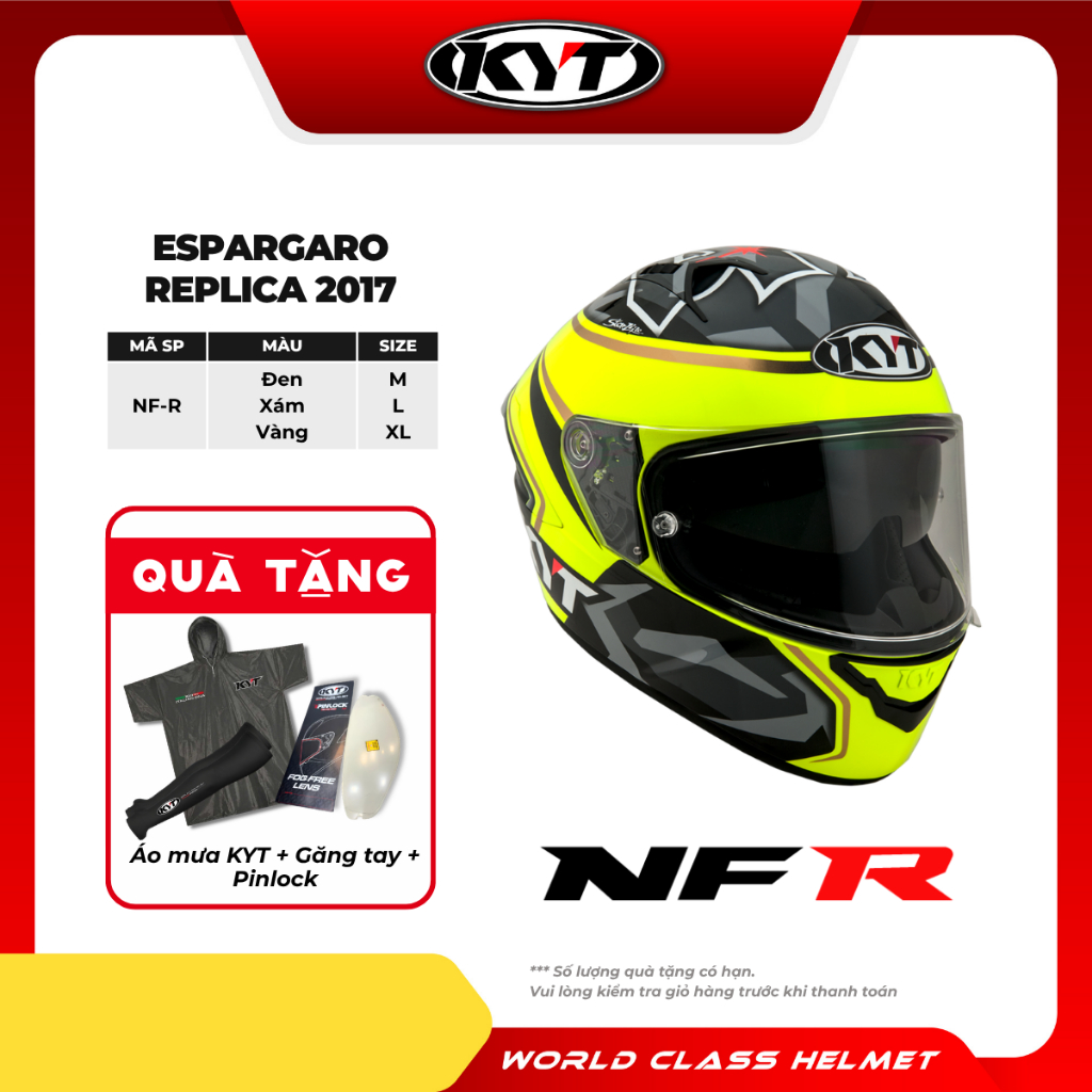 KYT - Mũ Bảo Hiểm Fullface - NFR ESPARGARO REPLICA 2017 - Đẳng Cấp Đường Đua