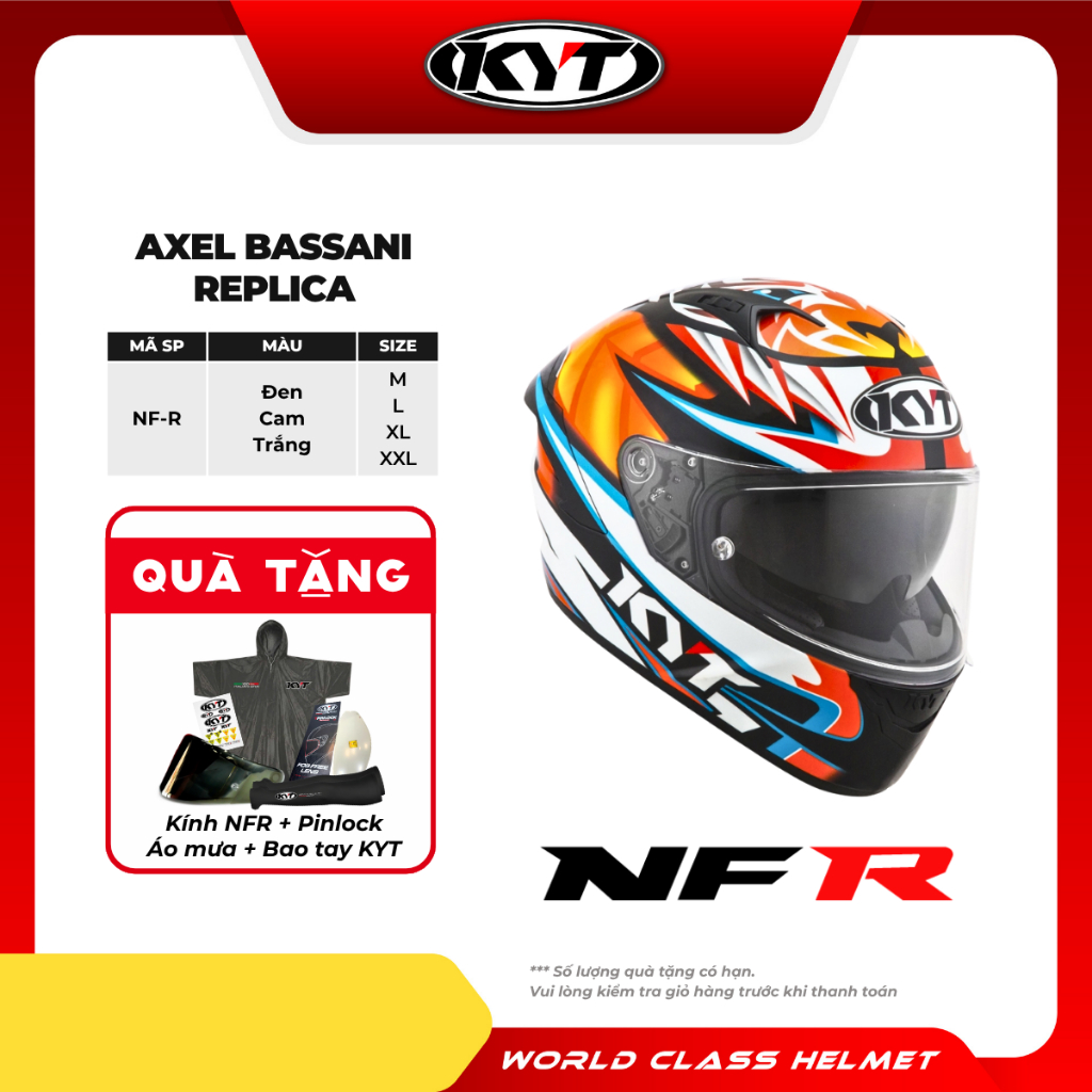 KYT - Mũ Bảo Hiểm Fullface - NFR AXEL BASSANI REPLICA