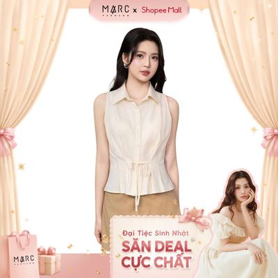 MARC FASHION Áo linen sát nách chiết ly eo CBAK022615