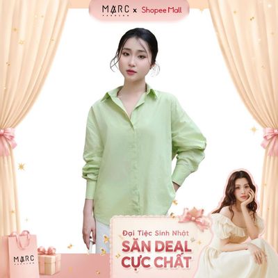 MARC FASHION Áo Sơ Mi Cơ Bản Form Rộng - CBAK102502