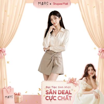 MARC FASHION_Chân váy skort mini vạt chéo xoắn eo_CBVN062613