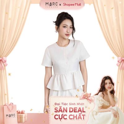 MARC FASHION Quần Tây Dài Ống Suông Xếp Ly - CBQD102527