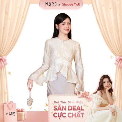 MARC FASHION Áo Kiểu Lụa Bóng Lai Bèo - CBAK012625