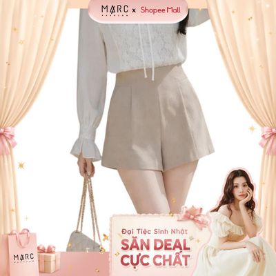 MARC FASHION_Quần ngắn form A lưng cao túi chéo_CBQN052613