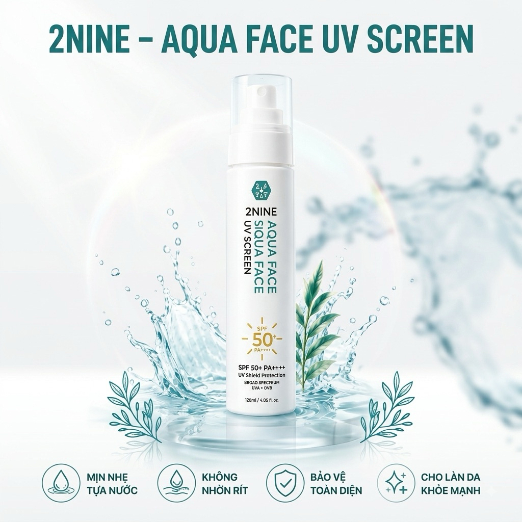Xịt Kem Chống Nắng Body 2NINE – Aqua Face UV Screen