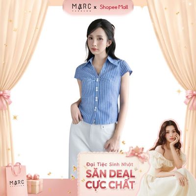 MARC FASHION Áo Sơ Mi Thắt Lưng Cách Điệu - CBAK102514