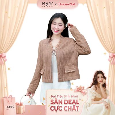 MARC FASHION Áo Khoác Ren Lớp Nắp Túi - FAQH040825