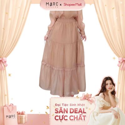 MARC FASHION Chân Váy Voan 3 Tầng Lưng Thun - FAVD102507