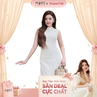 MARC FASHION Đầm Dài Sát Nách Nhún Sườn Cách Điệu - TRSH071825