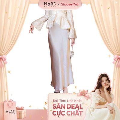MARC FASHION Váy Maxi Lụa Ánh Nhung Đuôi Cá - CBVD012626