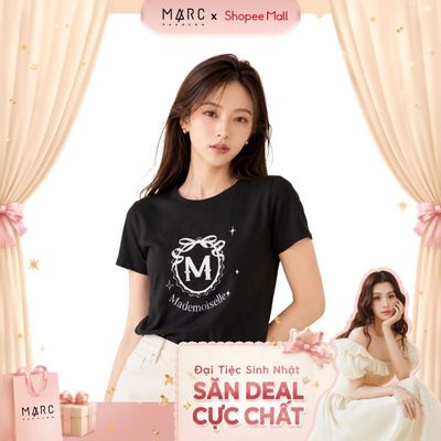 MARC FASHION_Áo thun basic hình in cách điệu_CBAT072630