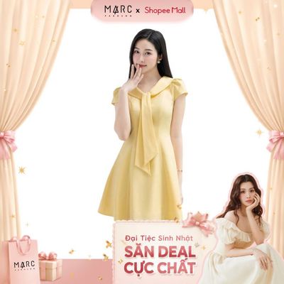 MARC FASHION Đầm Ngắn Cổ Áo Thắt Nơ - CBDN122516
