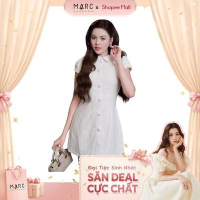 MARC FASHION Đầm Kiểu Nữ Ren Hoa Cổ Lá Sen - CBDN022604