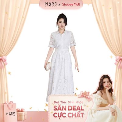 MARC FASHION Đầm Midi Nhún Lưng Dây Eo Cách Điệu - FADD102509