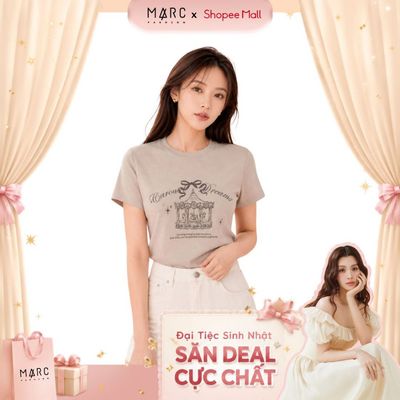 MARC FASHION_Áo thun basic có in_CBAT072629