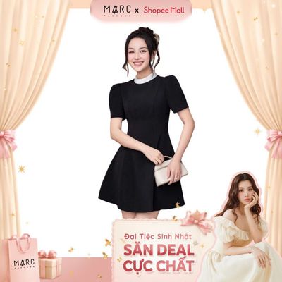 MARC FASHION Đầm Kiểu Nữ Phối Cổ Lụa - CBDN122519