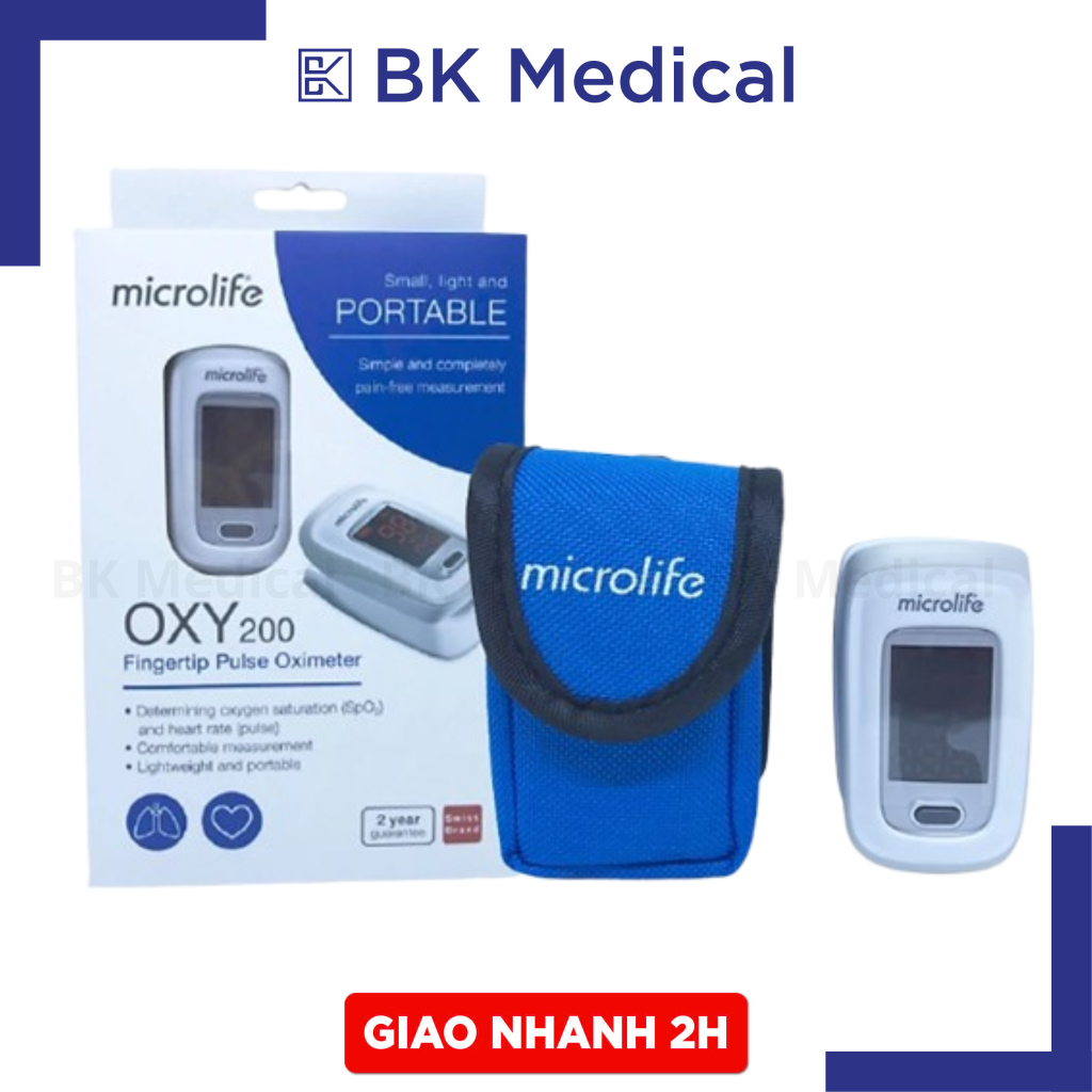 (Hoả Tốc) Máy Đo Nồng Độ Oxy (SPO2) Microlife OXY200 (OXY 200)