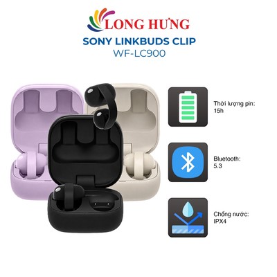 Tai nghe Bluetooth True Wireless Sony LinkBuds Clip WF-LC900 - Hàng chính hãng