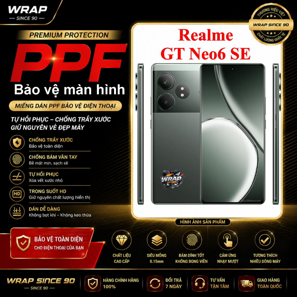 Miếng dán PPF bảo vệ màn hình điện thoại Realme GT Neo6 SE (Realme GT Neo 6 SE)
