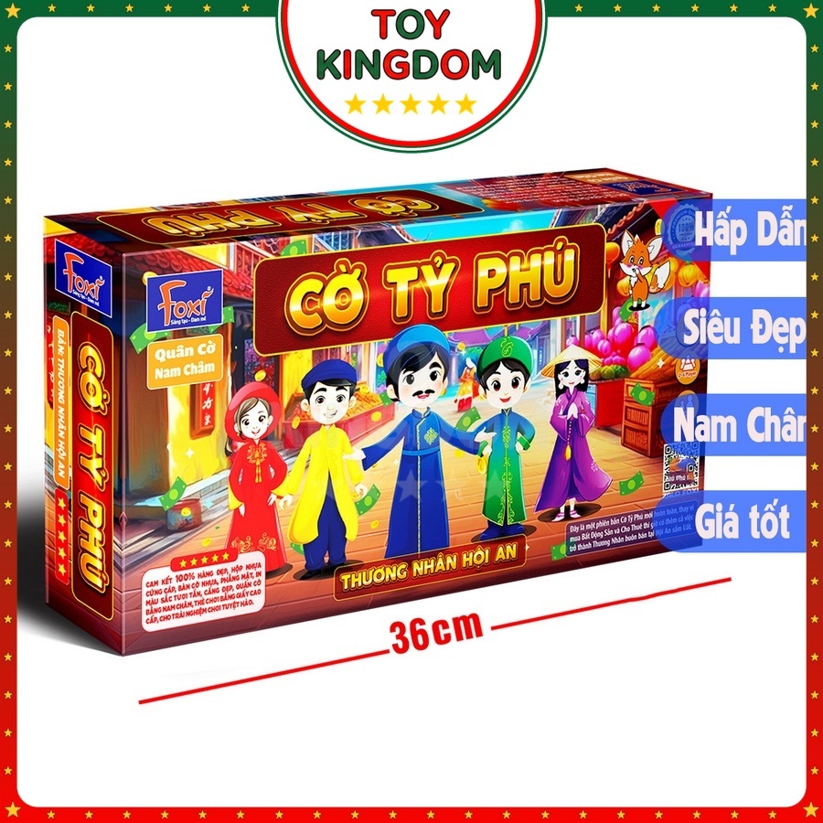 [Foxi] Cờ Tỷ Phú Nam Châm Thương Nhân Hội An Foxi Size Lớn Cờ Tỉ Phú Đồ Chơi Trí Tuệ Trẻ Em