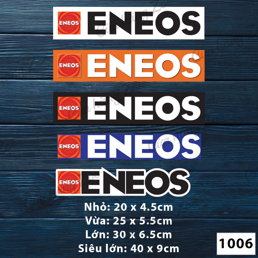 Tem sticker decal logo ENEOS dán trang trí xe máy, ô tô - MÃ 1106