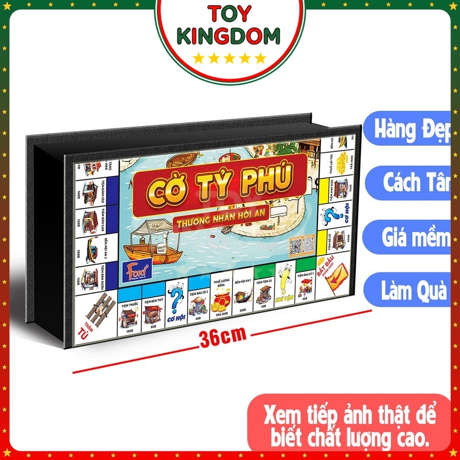 [Foxi] Cờ Tỷ Phú Thương Nhân Hội An Foxi Size Lớn Cờ Tỉ Phú Đồ Chơi Trí Tuệ Trẻ Em Tư Duy