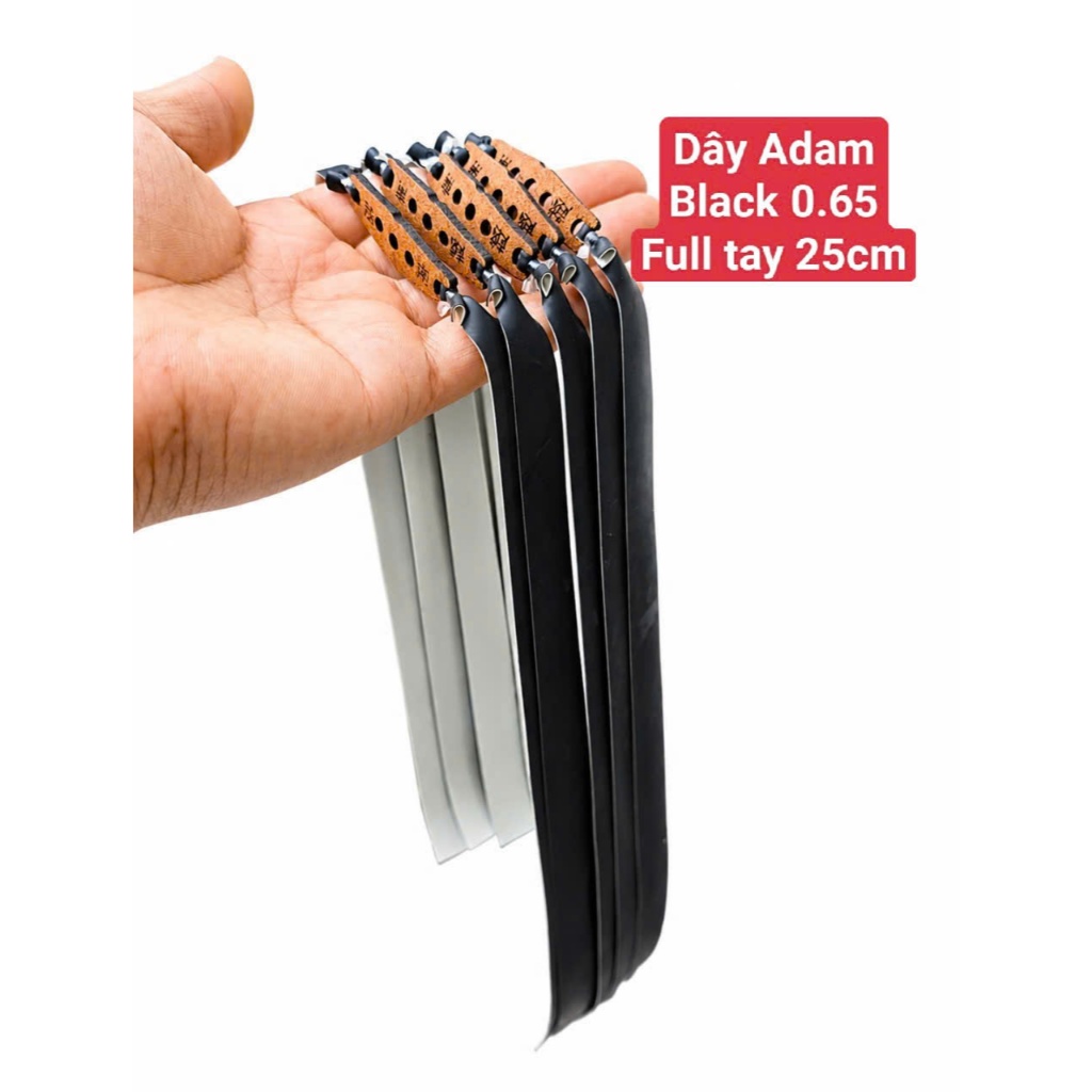 01 ADAM Full tay-com bo 3 dây 5 dây adam black full tay dài 25cm dây kháng lực cột da nâu chữ tàu