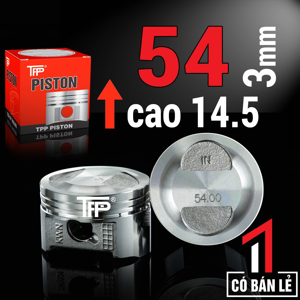 【TRÁI QUẢ 54zz niềng 12.5】KWNA cao 14,5mm (tùy chỉnh) Wave Dream Piston BỘ hoặc LẺ, phụ tùng TPP