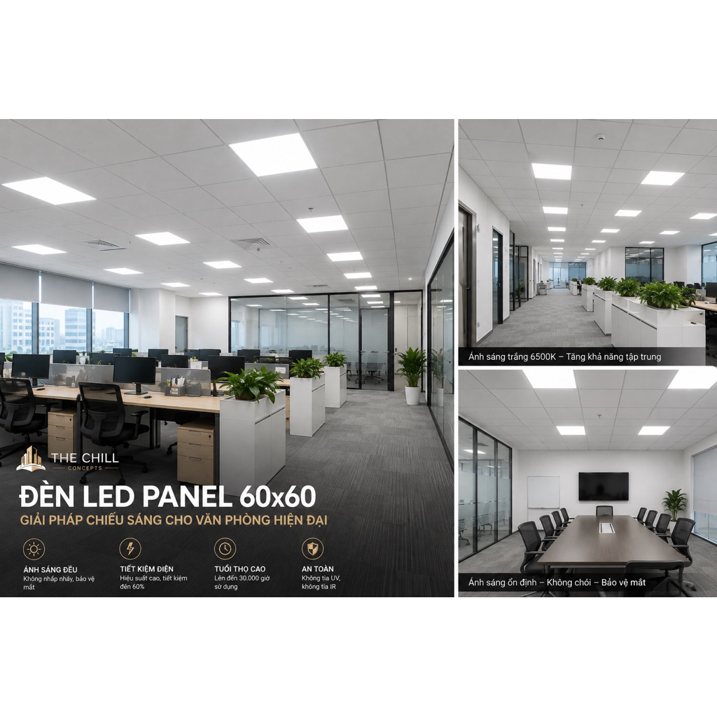 Đèn Panel 60x60 Ánh Sáng Trắng & 3 Chế Độ Màu