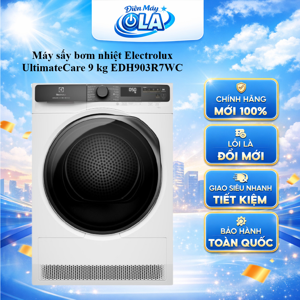 (TOÀN QUỐC) - EDH903R7WC - Máy sấy bơm nhiệt Electrolux UltimateCare 9 kg EDH903R7WC