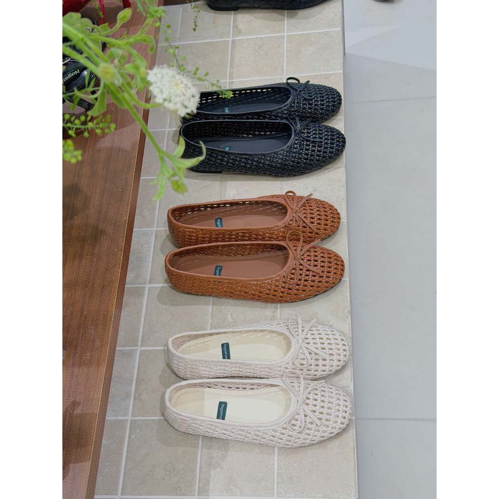 GIÀY BÚP BÊ NAGASHOES ĐAN DÂY ĐÍNH NƠ NAB162