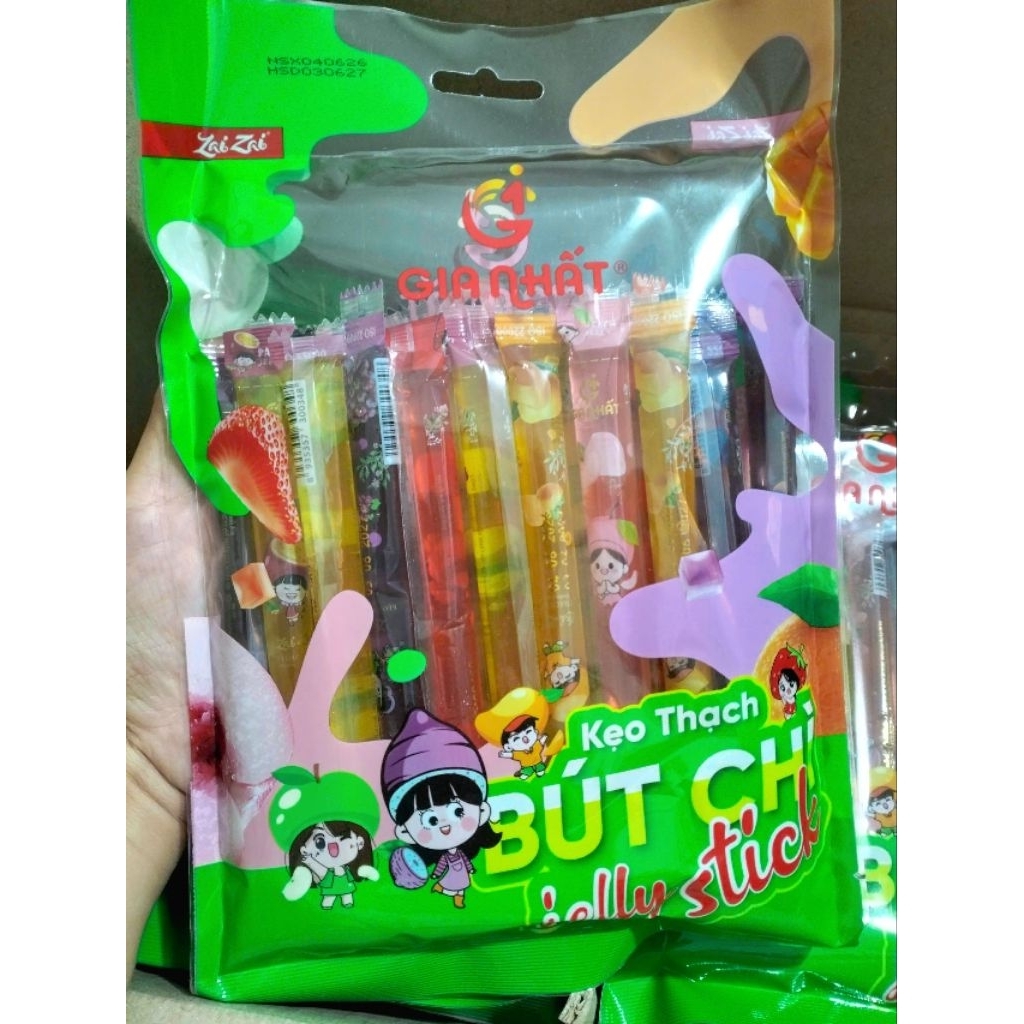 Thạch Zaizai bút chì jelly stick 360g