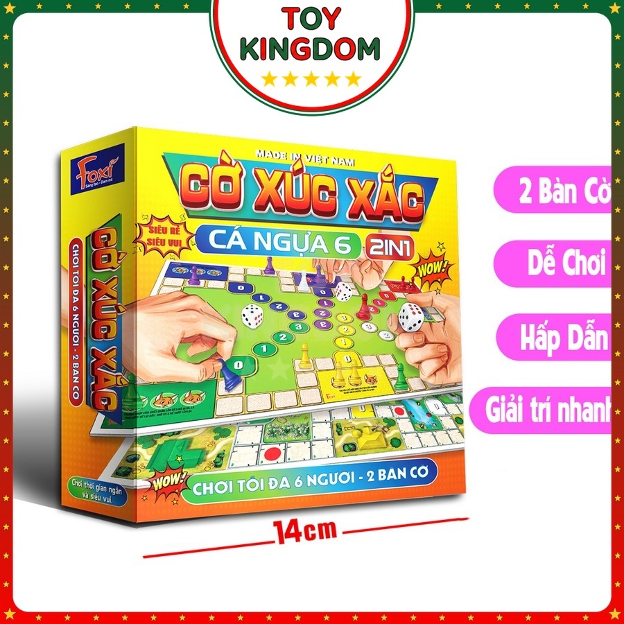 [Foxi] Cờ Xúc Xắc Cá Ngựa 6 Người Chơi Foxi Cờ Đua Ngựa Hàng Độc Đồ Chơi Trí Tuệ Trẻ Em Tư Duy