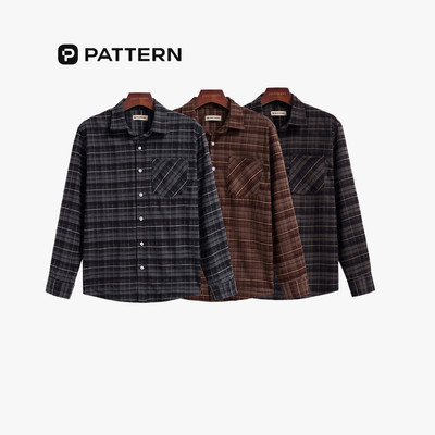 Áo sơ mi Flannel Pattern Áo vải dạ cotton kẻ nam PA081