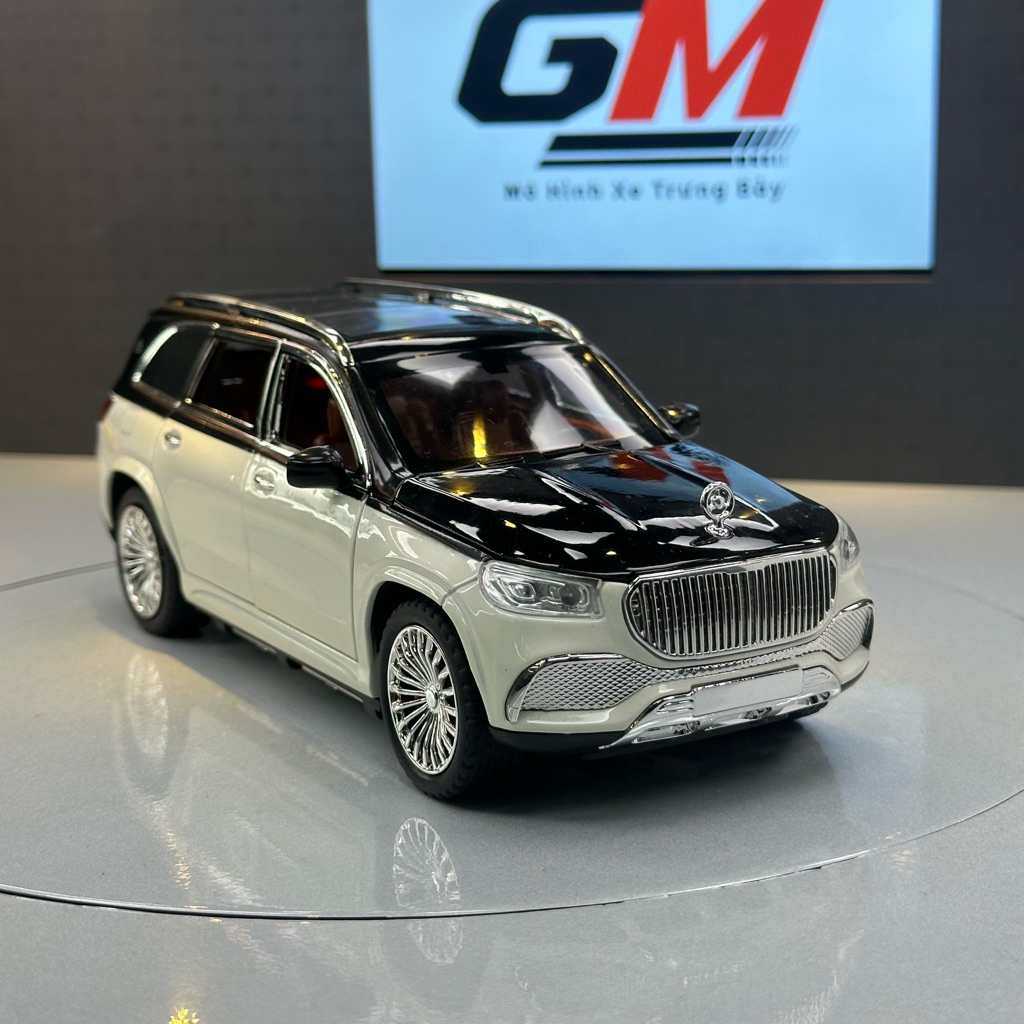 GM - Mô hình xe Mercedes-Maybach GLS 600 tỉ lệ 1:24 - Đúc hợp kim mở full 6 cửa có đèn âm thanh trưn