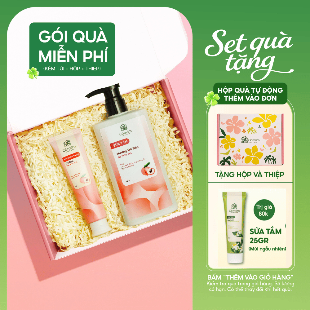 Set quà tặng sữa tắm và kem dưỡng da tay Cỏ Mềm