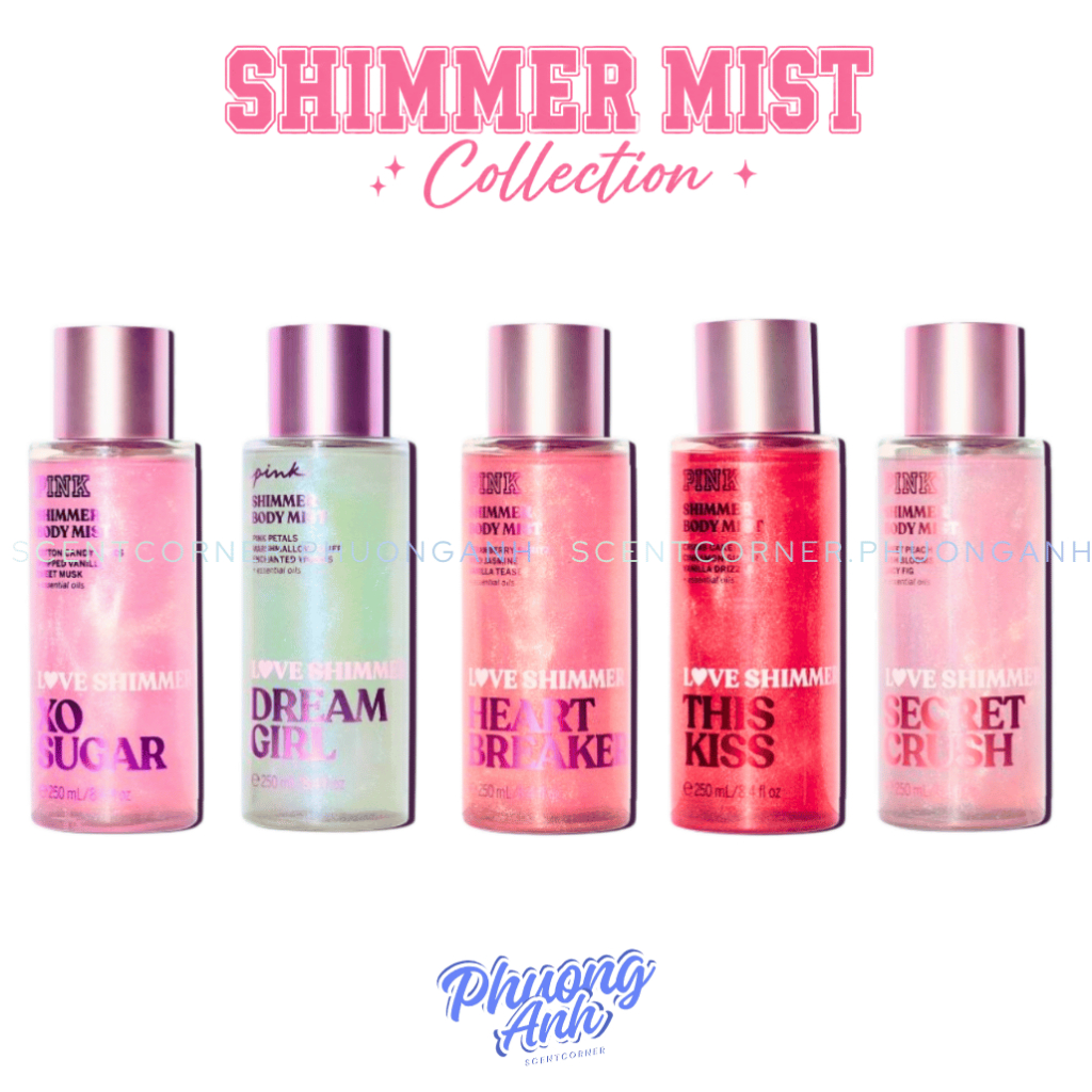 Heartbreaker | XO Sugar | Secret Crush | This Kiss | Dream Girl - Body Mist Shimmer Kim Tuyến PINK