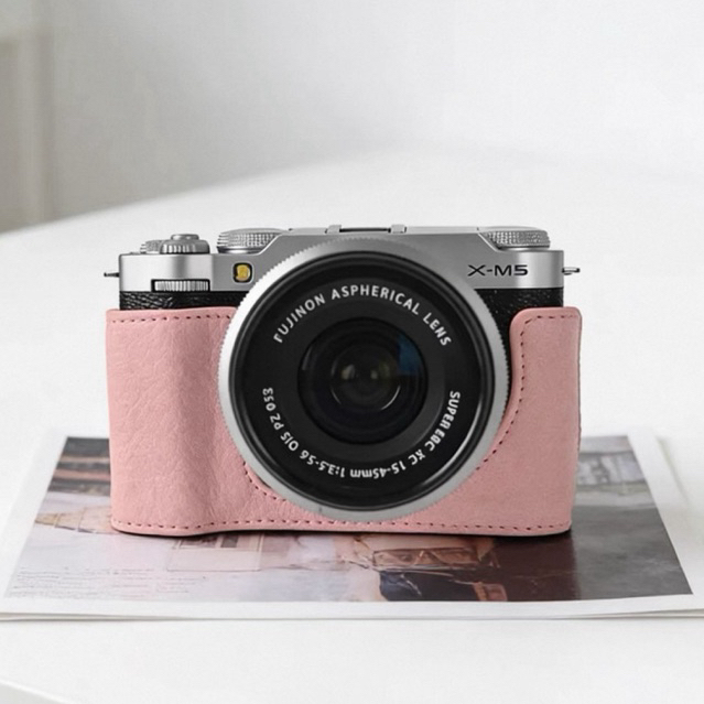[SẴN HCM] BAO DA HALF CASE da PU Fujifilm 𝑿𝑴5 - Vỏ ốp Máy Ảnh