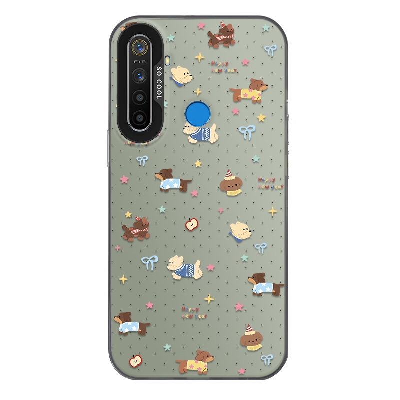 For Realme 5/Realme 5s/Realme 5i/Realme 6i Phone case,Nhiều hình ảnh dễ thương chó con, trường hợp đ