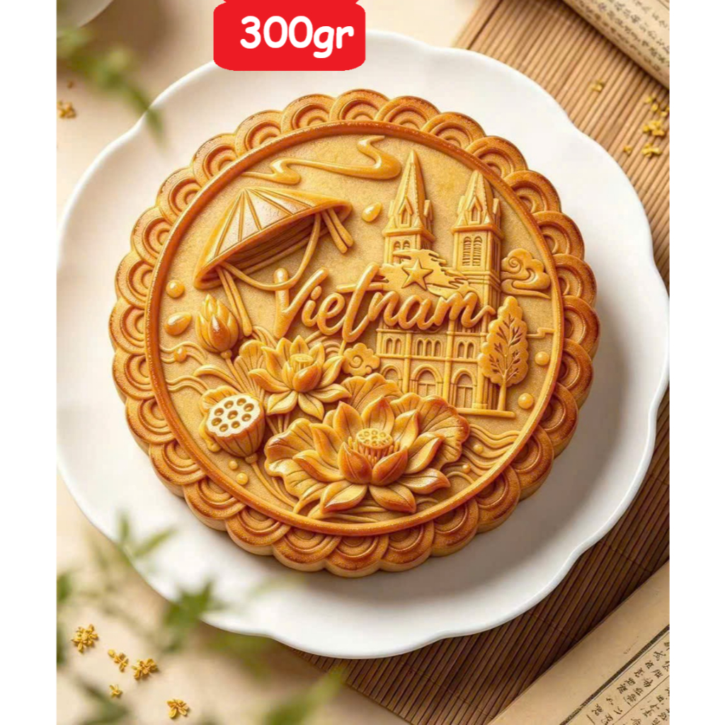 Khuôn trung thu 300gr Sen Việt Nam lò xo (2)