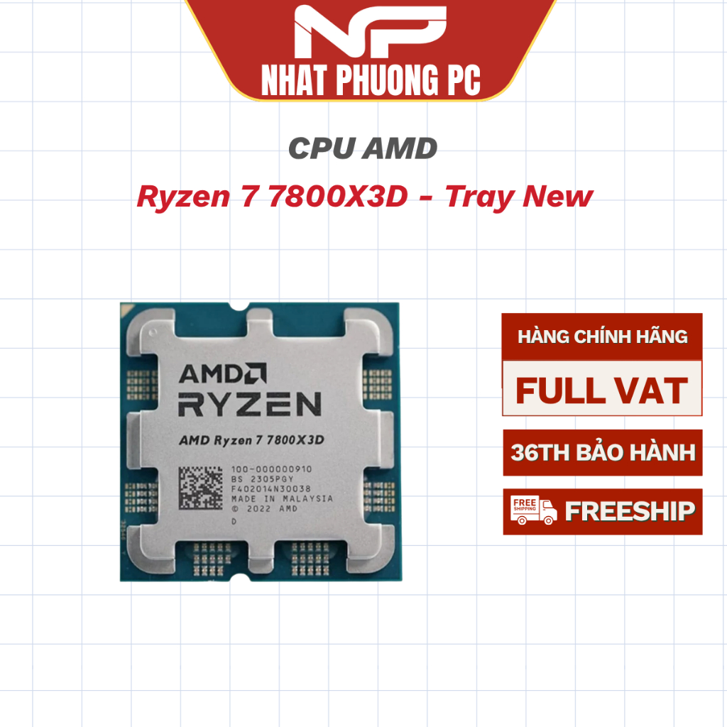 CPU AMD RYZEN 7 7800X3D - TRAY NEW